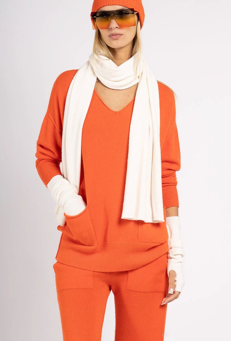 ECHARPE SIMPLE EN MAILLE SANS COUTURE