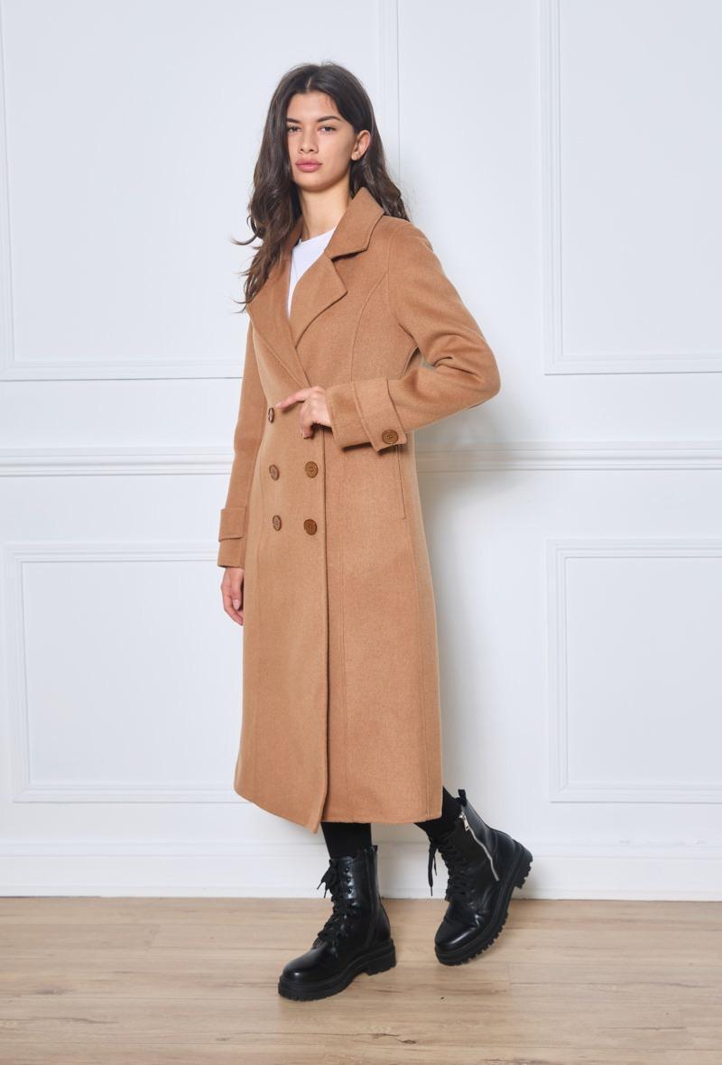 Manteau en laine cintré