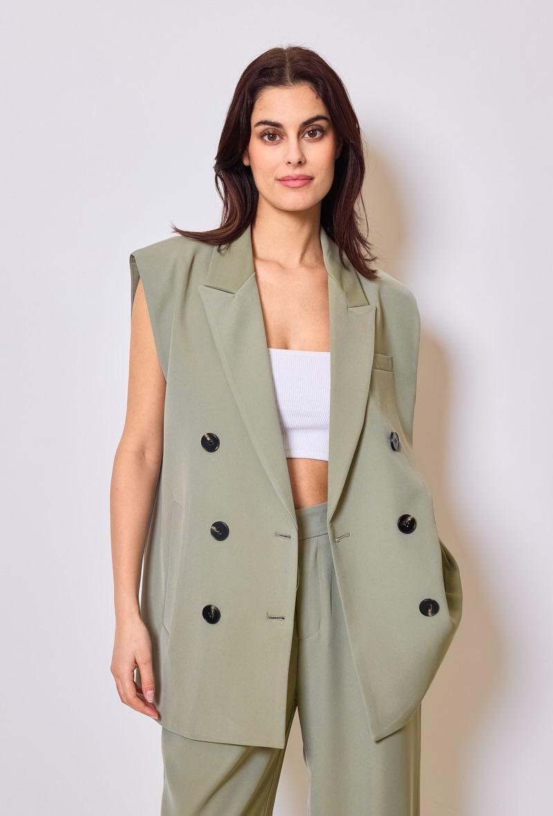 Gilet sans manches oversize