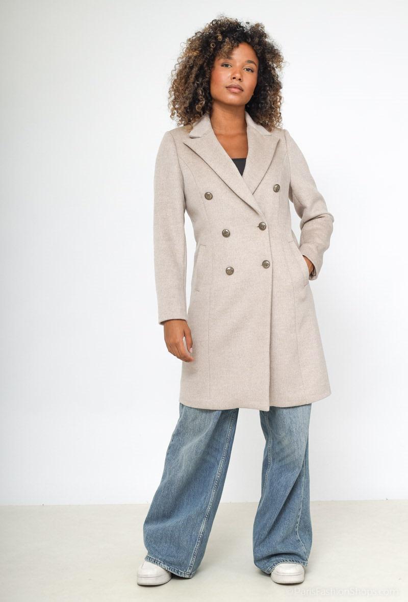 Manteau en laine mi-long