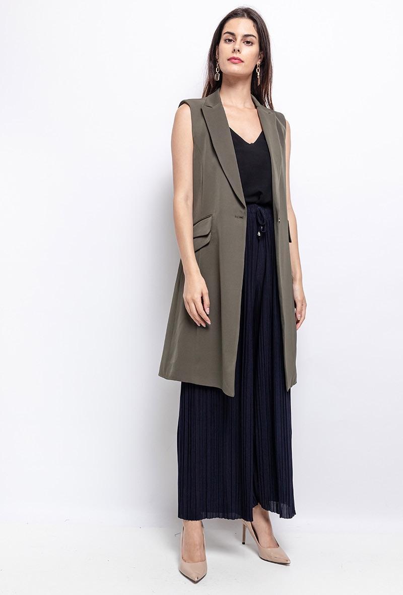 Gilet long sans manches