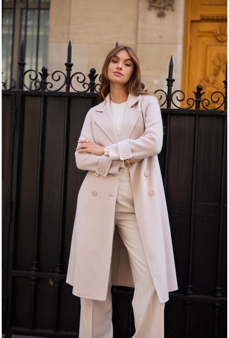 Manteau en laine cintré