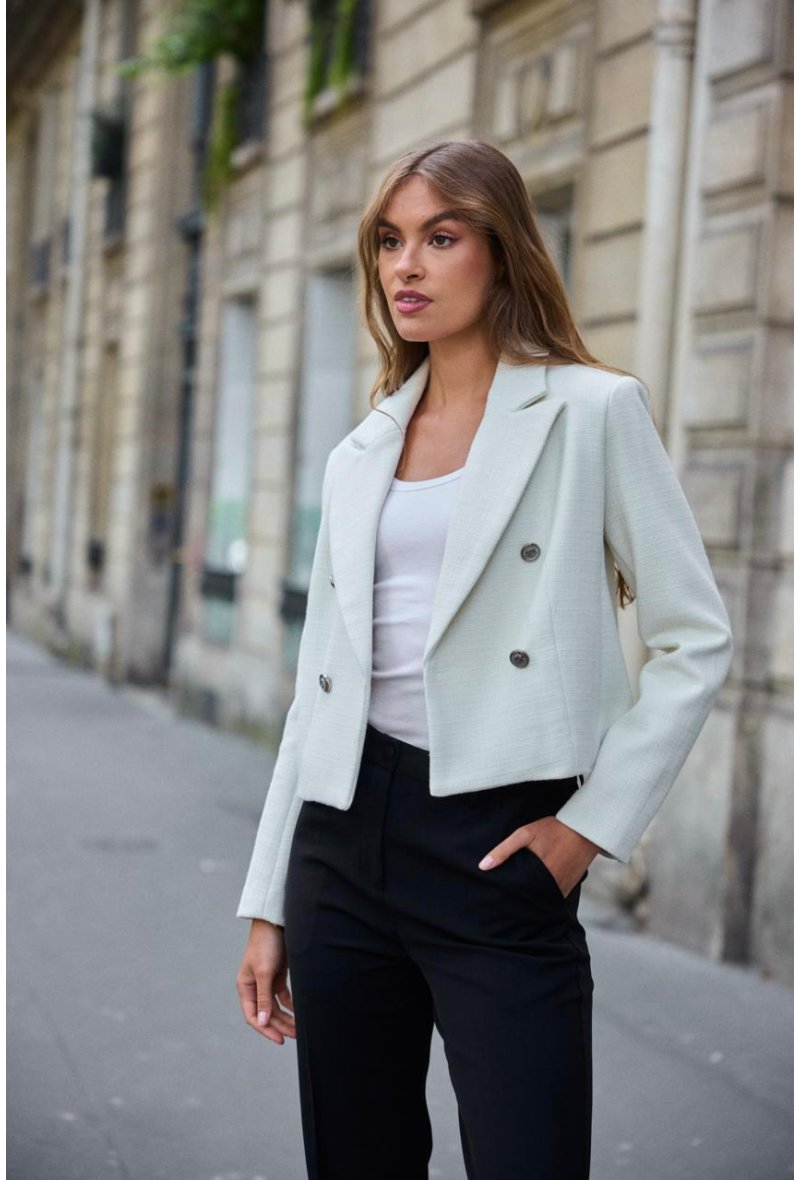 Veste blazer croisée structurée
