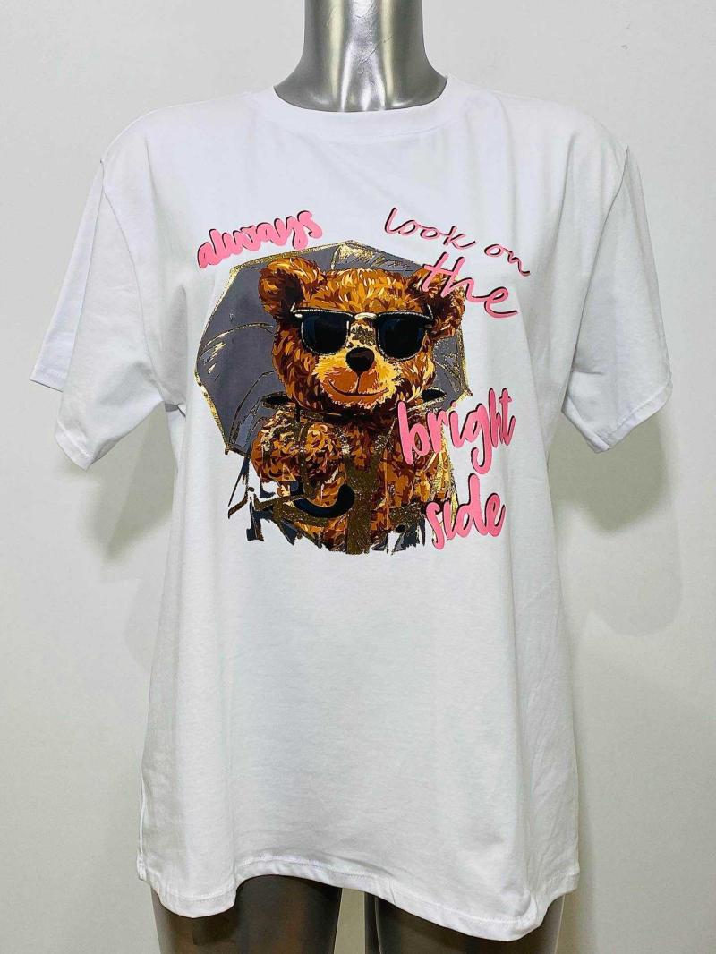 Tshirt en coton à imprimé chien humanisé