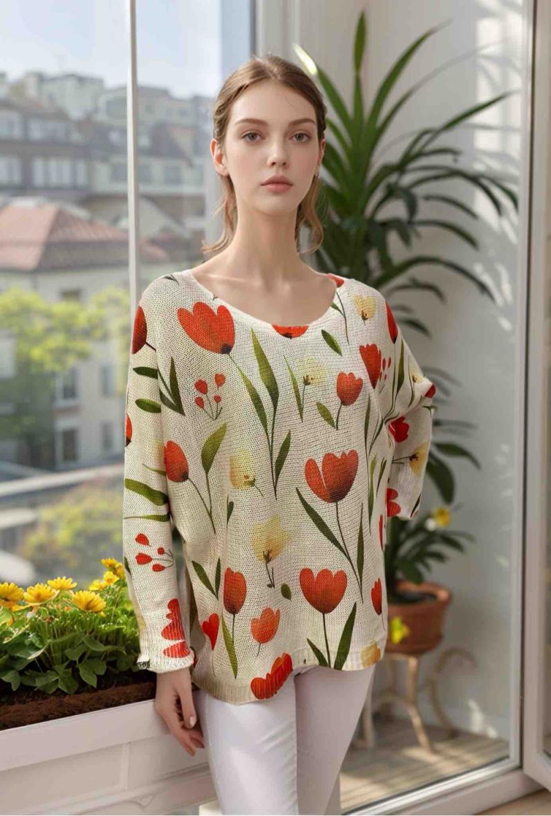 Pull fleurie
